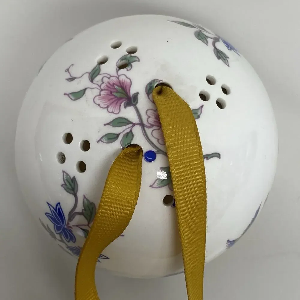 Hammersley Bone China Pomander Ball Diffuser Potpourri Birds & Flowers England